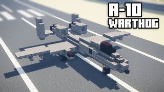 Minecraft A10 Warthog Thunderbolt II Brrrt Tutorial [upl. by Guillema]