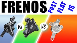 🚧 ¿QUE FRENOS tiene tu bici de montaña FLAT MOUNT vs POST MOUNT vs IS MOUNT [upl. by Ahsiema]