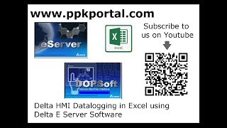 Datalogging from Delta HMI to Excel using DOP eServer and DopSoft [upl. by Ahsinut]