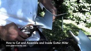 How to cut and assemble an inside gutter miter [upl. by Pearline]