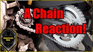 V Strom Chain amp Sprocket replacement Easy [upl. by Canute]