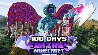 I Survived 100 Days in FANTASY Minecraft RPG [upl. by Yenettirb614]