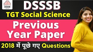 DSSSB TGT Social Science  Previous Year Questions [upl. by Kimber]