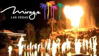 The Mirage Volcano Eruption Show in Las Vegas [upl. by Aitrop]