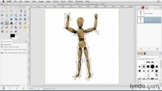 GIMP Essential Training  Using the Cage Transform Tool [upl. by Sarette]