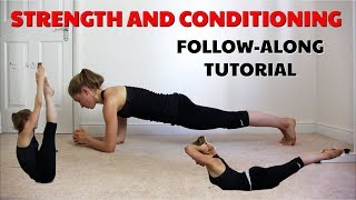 FOLLOWALONG STRENGTH AND CONDITIONING TUTORIAL FOR DANCERS AND GYMANSTS [upl. by Aggie]