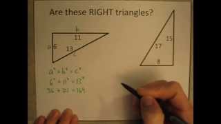 How to Determine Whether a Triangle is a RIGHT Triangle [upl. by Iaoh]