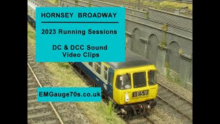 Hornsey Broadway Model Railway 2023 running sessions part 1 [upl. by Kamilah]