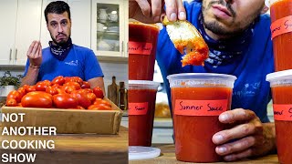 how to make PASTA SAUCE from scratch fresh tomato passata [upl. by Mall]