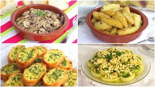 GUARNICIONES CUATRO RECETAS FÁCILES PARA CUALQUIER PLATO [upl. by Ahc28]