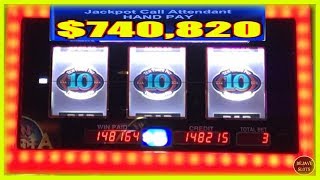 740820 HUGE JACKPOT BIGGEST PROGRESSIVE JACKPOT I EVER WITNESSED [upl. by Earised]