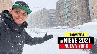 Nevando en Nueva York ¡TORMENTA 2021🌪 ❄️ [upl. by Kemppe]