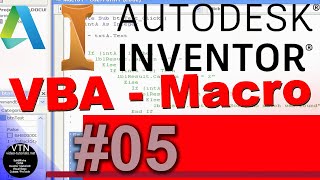 AutoDesk INVENTOR VBA 05  Sample Program [upl. by Belmonte]