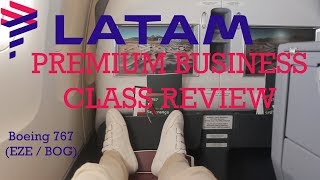 LATAM Premium Business Class Review  Boeing 767 EZEBOG [upl. by Sillyhp]