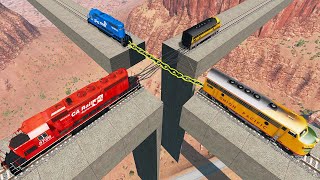 Amazing Trains Tug of War Crashes  BeamngDrive Accidents  Dancing Cars [upl. by Hajed983]