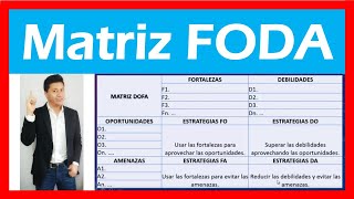 La Matriz FODA Fortalezas Oportunidades Debilidades y Amenazas [upl. by Notsahc]