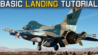 Basics of Landing in DCS  Basic Landing Tutorial In the F16C Viper [upl. by Oirrad]