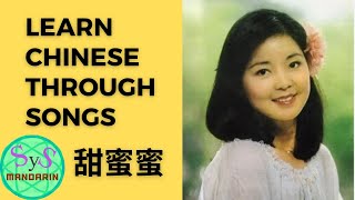 24 Learn Chinese Through Songs《甜蜜蜜》Tian Mi Mi By Deng Lijun [upl. by Wons657]