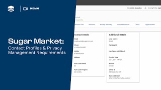 Sugar Market Contact Profiles amp Privacy Management Requirements [upl. by Assilla451]