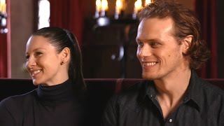 EXCLUSIVE Outlander Stars Sam Heughan and Caitriona Balfe Answer Your Biggest Fan Questions [upl. by Lleda]