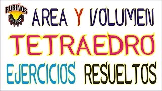 tetraedro regular  altura  área y volumen fórmulas y ejercicios resueltos [upl. by Halfdan]