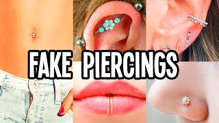 14 DIY Fake Piercings in Minutes At Home ❤️ Easy [upl. by Anerom]