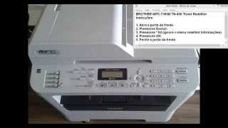 BROTHER MFC7360n eliminando a mensagem substituir toner reset toner [upl. by Minne706]