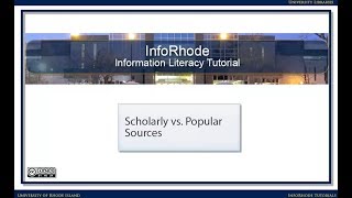 Scholarly vs Popular Sources [upl. by Nrev310]