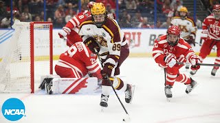 Minnesota vs Boston U 2023 NCAA Frozen Four semifinal highlights [upl. by Ehling292]