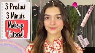 3 Product  3 Minute MAKEUP TUTORIAL  Easy amp Minimal Makeup Routine For Everyday [upl. by Elana]