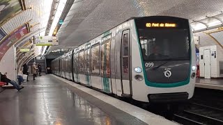 RATP Paris Metro Line 9  18th December 2023 [upl. by Enitsud158]