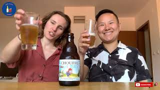 Chouffe Alcohol Free Belgian Blond Review  🇧🇪 Belgian Non Alcoholic Beer [upl. by Rohclem]