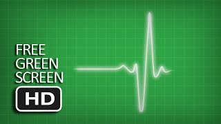 Free Green Screen  Heart Pulse Monitor ECG [upl. by Annavoeg]