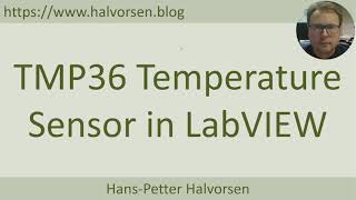 TMP36 Temperature Sensor in LabVIEW [upl. by Aniwde]