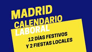 Consulte el calendario laboral de 2022 en Madrid [upl. by Iarised]