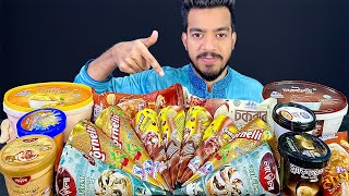 ASMR ICE CREAM EATING  ASMR EATING ICE CREAM PARTY  CHOCOBAR ICE CREAM EATING CHALLENGE [upl. by Ume]