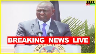 LIVE  Ruto BIG ANNOUNCEMENT from State House today [upl. by Odnomra489]