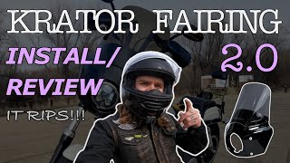 NEW KRATOR FAIRING  ROAD WARRIOR  T SPORT  DYNA  FXR  Install and Review [upl. by Laurice]