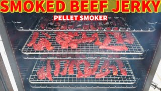 Smoked Beef Jerky in a Pellet Smoker [upl. by Attolrahc]