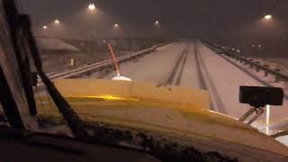 Winter Storm Harper Plowing I81 in central Pa [upl. by Yotal804]