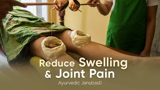 Ayurvedic knee treatment Janubasti at Oneworld Ayurveda in Ubud Bali [upl. by Woodie]