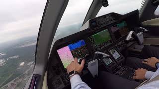 Phenom 300  Cockpit View  ILS and Landing at KPDK on a busy day [upl. by Felicia370]