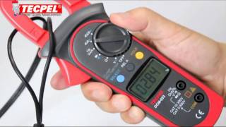 TECPEL 如何使用鉤錶來量測電流 鉤表示範教學 Current clamp meter [upl. by Kylynn797]