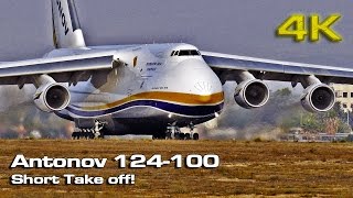 Antonov 124100 Short Take Off 4K [upl. by Igenia]