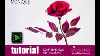 How no make silk flowers  rose Monique Video tutorial [upl. by Ecnadnak]