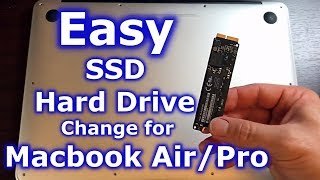 How to Upgrade Macbook Air Pro Hard Drive SSD [upl. by Ayocat]