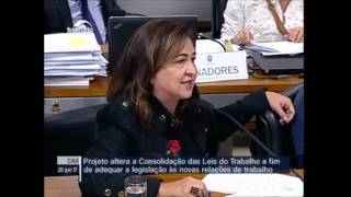 Kátia Abreu critica Reforma Trabalhista e diz que base governista está amordaçada [upl. by Hcib]