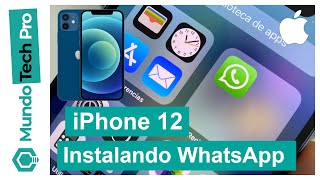 iPhone 12 📱 Instalando WhatsApp [upl. by Ahsikyt589]