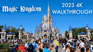 Magic Kingdom 2023 Complete Walking Tour in 4K  Walt Disney World Orlando Florida January 2023 [upl. by Kcirdahc319]