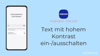 Text mit hohem Kontrast einschalten oder ausschalten  Samsung Android 14  One UI 6 [upl. by Lucas]